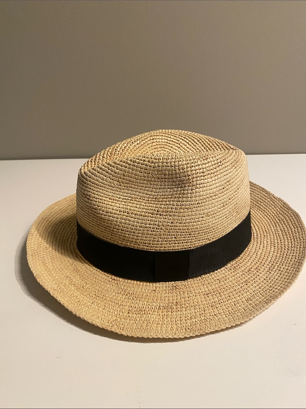 Cuyana Straw Ecuador Straw Hat with Black Band Natural - Picture 6 of 9